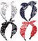 4 Stück Vintage Haarreifen Rockabilly Kopfband Schleife Haarband Breit Stirnband Paisley Damen Bunny Ear Hair Haarschmuck, für tägliche Kleidung, Geburtstagsfeier, Halloween-Ball, Bankett