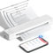 ASprink Mobiler Drucker A4 für Unterwegs, Tragbarer Drucker Thermodrucker A4 P831 für US Letter/A4/B5/A5, Drucker Klein Kompakt für Normalpapier/Thermopapier mit 1 P831 Use Ribbon - Weiß