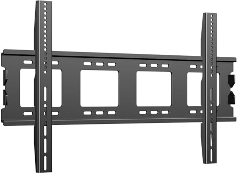 JXMTSPW TV Wall Bracket Fixed for Most 50-120 inch LED LCD OLED Plasma Flat Curved Screen Super Ultra Slim Max Load 125kg VESA 900X600mm 86 98 100 Large Low Profile Wall Mount Heavy Duty TV Bracket