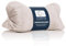 Moon Leseknochen mit 330g Viscoschaumflocken Nackenrolle ca. 24x42 cm extra fest als Buchhalter (Natur)