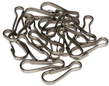 KS24 Products Simplexhaken aus vernickeltem Stahl, 15 mm lang, 50 Stück