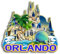 Quwsne Refrigerator Magnet Orlando Florida United States Fridge Magnet City Travel Souvenirs Tourist Gifts 3D Classic Landmarks Handmade Crafts Home Decoration -171, QS-WC-171