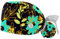 Cactus Flower Plant Scrub Caps Women 2 Packs Working Cap with Buttons Long Hair Adjustable Tie Back Bouffant Hats, Mehrfarbig 10, Small-3X-Large