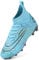 Dhinash Boys' Football Boots Kids Astro Turf Trainers Spikes Football Shoes Girls Cleats Soccer Shoes Junior Sports Shoes Outdoor Athletic Sneakers Unisex W028 Turquoise 6UK