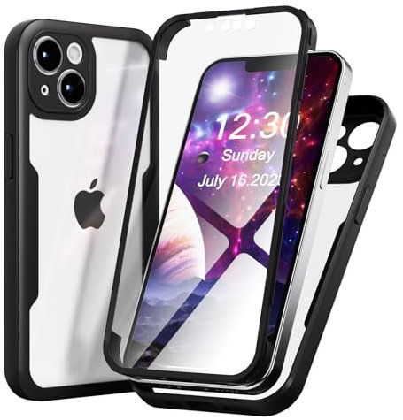 ERDARARIPRO Case Built-in Screen Protector for iPhone XS Max 6.5 Inch 360 Full Body Heavy Duty Protective Shockproof TPU Bumper PC Back Case Cover Black