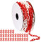 PATIKIL Plastic Chain,150 FEET Safety Barrier Chain for Crowd Control, 1/4inch(6mm) Red/White Plastic Chains Links for Queue Lines, Parking, Fences, Gate, Concerts, and Decoration