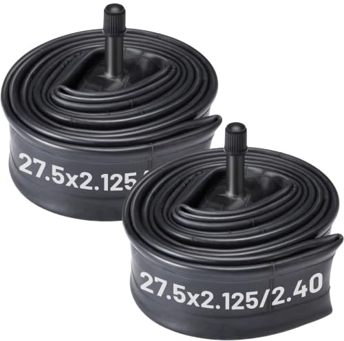YunSCM 2PCS 57/62-584 27.5 Zoll Schlauch 27.5x2.125 27.5x2.25 27.5x2.3 27.5x2.35 27.5x2.4 AV32mm Schrader-Ventil, Kompatibel 27.5x2.125/2.4 Fahrradschlauch/Kinderfahrrad/E-Fahrrad Schlauch