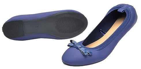 Dirndl Schuhe Damen RöCk BarfußSchuhe Sneaker GrüN Cowba Eierrollen-Schuhe, Flacher Mund, einzelne Schuhe, Damen, Schleife, weicher, runder, Pumps Weiß Barfuss Schuhe Herrn Ballerina (Blue, 41)