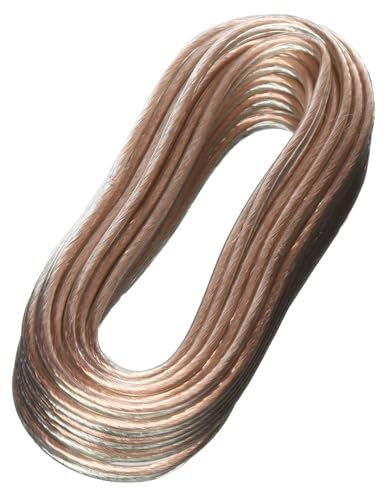 VoltShine Cable de altavoz transparente de 10 m, rojo, ideal para conexiones de audio en instalación de altavoces y equipos de sonido.