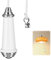 QILUCKY Ceramic Bathroom Light Pull Cord, Pull Cord Light Switch Bathroom, Pull Cord Handle with 150cm Light Pull Cord Extension and Cord Connector, Ceramic Light Pull Cord for Light And Fan Switches