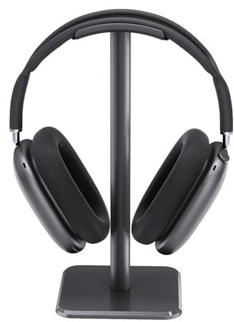 Yiting Weighted Headphone Stand, Universal Metal Headset Desk Hook for Gaming Headset/Desktop Earphones, Headset Holder Stand for AirPods Max/HyperX Cloud II/Xbox One/Turtle Beach/Sennheiser/Sony/Bose