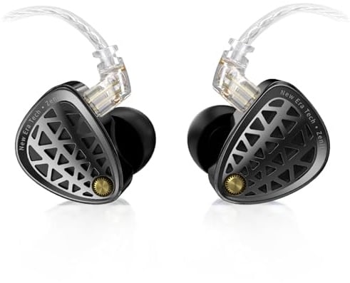 KZ Zenith IEM - Auriculares con Cable, Auriculares Profesionales con Aislamiento de Sonido, Sonido Claro y Graves Profundos, Controlador dinámico único más Grande, Ajuste Seguro en el Monitor de oído