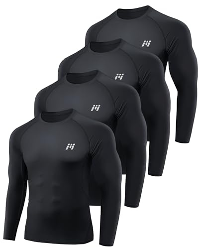 MEETWEE Compression Shirt Men's, Short/Long Sleeve Functional Men's Sports Shirt for Running Jogging Sports Gym