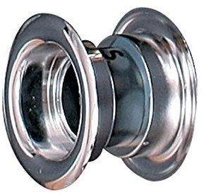 4 x Chrome Bathroom Door Air Vent Grille 55mm 2 Two Sided Round Furniture Sleeve Grey Diffuser Plug T14MS