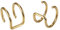 Flongo Ohrklemme ohne Loch Ohrringe Ohrstecker Ohrclip Fake Plug Fakeplugs Captive Ring Ohrpiercing Helix Cartilage Knorpel Piercing Gold Golden Herren, Damen