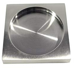 V2A Griffmuschel selbstklebend quadratisch für Glasschiebetüren