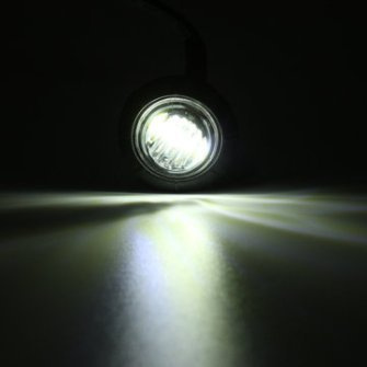 Alamor 12V / 24V Mini Runde Led Bullet Button Side Marker Leuchtet Metall - Weiß