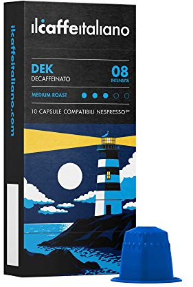 Il Caffè Italiano Capsules Compatibles Nespresso Décaféiné – 120 pcs | Capsules de Café Compatibles Nespresso | Goût Fort et Intense Made in Italy | Frhome