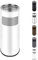 WELLGRO 2 in 1 Standaschenbecher & Mülleimer - Edelstahl, 24,5 x 60 cm (ØxH) - Farbe wählbar, Farbe:Weiß