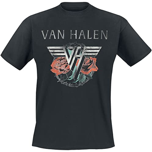 Van Halen Tour 1984 Männer T-Shirt schwarz L 100% Baumwolle Band-Merch, Bands
