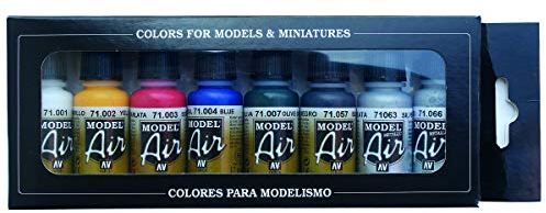 Vallejo Model Air Set 71174 Basic Colors (8)