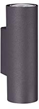 lightling modern Wandlampe Julie, 2-flammige Wandleuchte innen, Wandstrahler up and down, Wandfluter Wandspot, schwarz matt Metall, 2 x GU10 max. 35W, ø 6 cm, Höhe 18 cm