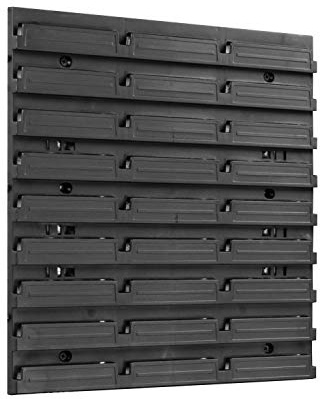 botle Lagersystem Wandregal Stapelboxen Schüttenregal Sichtlagerkästen | Extra Starke Wandplatten | Regal Erweiterbar | Werkstattregal Lagerregal Werkstattwandregal Steckregal (386 x 390 mm)