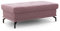 Cavadore Sitzhocker Castiel / Moderner Polsterhocker mit Füßen in Satin-Optik / 138 x 48 x 71 / Webstoff, Flieder-Rosa