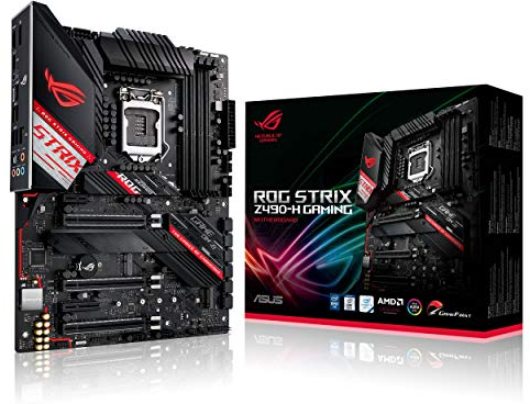 ASUS ROG Strix Z490-H Gaming Z490 LGA 1200 (Intel® 10th Gen) ATX gaming motherboard (12+2 Power Stages,DDR4 4600, Intel® 2.5 Gb Ethernet, USB 3.2 Gen 2, AURA Sync)