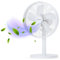 Mellerware Ventilador de Sobremesa Air Power 35 | Alto rendimiento | 3 Velocidades | 5 aspas metálicas | Aluminio | Fuerte caudal de aire fresco | Fácil transporte | Blanco