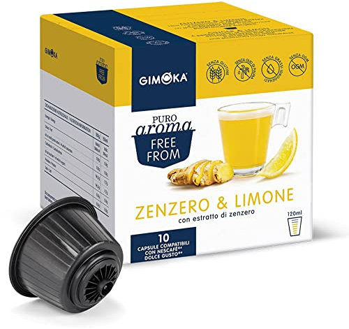 Gimoka - Compatibile Per Nescafé - Dolce Gusto - 30 Capsule - Gusto ZENZERO E LIMONE - Made In Italy - 3 Confezioni Da 10 Capsule