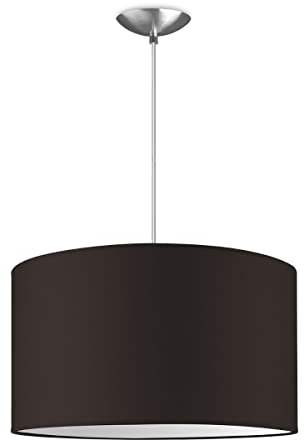 Home Sweet Home Moderne Hängelampe Basic Bling | 40/40/100cm | Schokolade | Hängelampe aus Metall und Stoff | für E27 LED-Lampe | geeignet für Wohnzimmer, Schlafzimmer