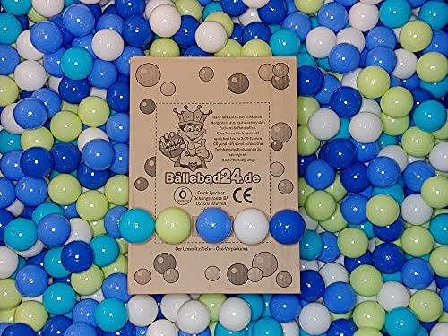 200 Bälle, Bio-Kunststoff Bällebad Bälle aus nachwachsenden Zuckerrohr - Rohstoffen, 6cm Ø, Kindergarten und Gewerbequalität - BB02