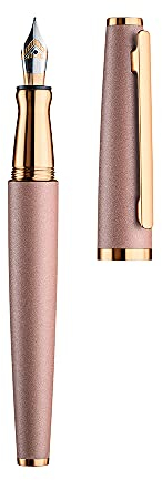 Otto Hutt Füllfederhalter D06 Aluminium Seashell-Pink-Rosegold 14cm, Strichstärke M, 018-11356, Mehrfarbig