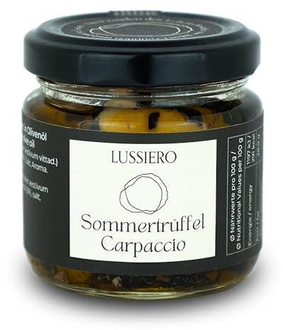 Lussiero Sommertrüffel Carpaccio Schwarze Trüffel Tartufo Trüffelscheiben Tuber Aestivum 80g