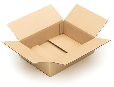 KK Verpackungen Versandkartons 400 x 300 x 100 mm Braun 2-wellig (Außenmaß 414 x 314 x 122 mm) | 20 Stück, Faltkartons Kartons geeignet für Versand als DHL Paket DPD Hermes GLS Paketklasse M (KK184)