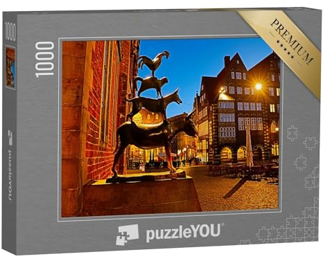 puzzleYOU: Puzzle 1000 Teile „Am Abend in Bremen.“ – aus der Puzzle-Kollektion Bremen