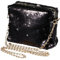Modische Pailletten Abendtasche Damen Clutch Schwarz Glitzer Handtasche Schultertasche Elegante Hochzeit Party Geschenk