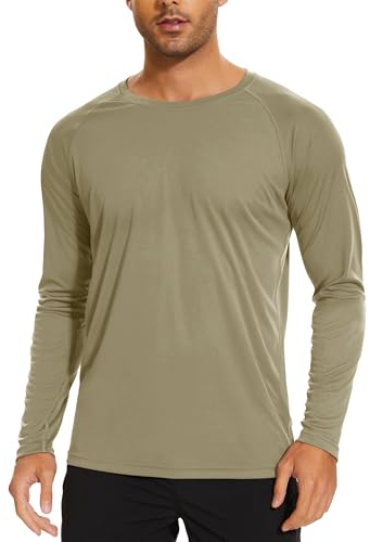 TACVASEN Men's Sun Protection T-Shirt UPF 50+ UV Protection Long Sleeve Tops Work Fishing Swimming Shirt Rash Guard Top