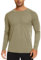 TACVASEN Herren UPF 50+ UV Sonnenschutz Langarmshirt Outdoor Langarm T-Shirt Rashguard, Stumpfes Cyan, XL