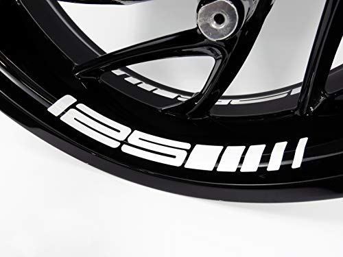 BIKE-label Felgenbett Aufkleber Dekor weiß kompatibel für KTM 125 Duke X790071