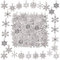 SUNNYCLUE 1 Box 120 Stück 12 Stile Silber Schneeflocke Charm Weihnachten Winter Metall Anhänger Bulk Antik Schneeflocke Charm Vintage Weihnachtsanhänger Für Die Schmuckherstellung Charms DIY Halskette