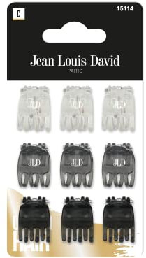 JEAN LOUIS DAVID - Lot de 9 Pinces à Cheveux - Tous Types de Cheveux - Assortiment de Couleurs Aléatoire