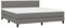 vidaXL Boxspringbett mit Matratze LED Bett Polsterbett Bettgestell Doppelbett Lattenrost Bettrahmen Schlafzimmerbett Hotelbett Dunkelgrau 160x200cm Stoff