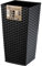KADAX Pot de Fleurs Haut 68 cm, Plastique Imitation rotin, résistant aux intempéries – intérieur/extérieur, Noir rotin