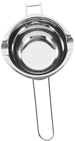 Mikinona Melting Pot Double Boiler Fondue Pot Soap Melting Pot Melting Pot Set Stainless Steel Melt Pot Metal Boiler Pot Stainless Steel Boiler Butter Silver Stainless Steel