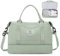 Reisetasche Damen Easyjet Handgepäck Tasche Sporttasche Weekender Bag Schwimmtasche Wasserdicht Travel Bag Duffle Bag Fitnesstasche Trainingstasche Krankenhaustasche mit Schuhfach A14-Weißgrün