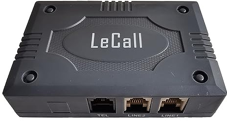 LeCall 2 line Phone Switch/Telephone line selector/Phone Call Router/2 line Phone System, for 2 Phone Lines and Single-line Telephone use TCS1800