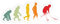 Spreadshirt Feldhockey Evolution Sticker Aufkleber, 10 x 10 cm, Transparent glänzend
