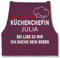 Schürze - Kochschürze Damen Frauen - Küchenchefin mit Name | Sei lieb zu mir ich koche dein Essen | Chefköchin - 85x69 - Aubergine - schürzen kochen kochschuerze koch kochschürzen für köchin